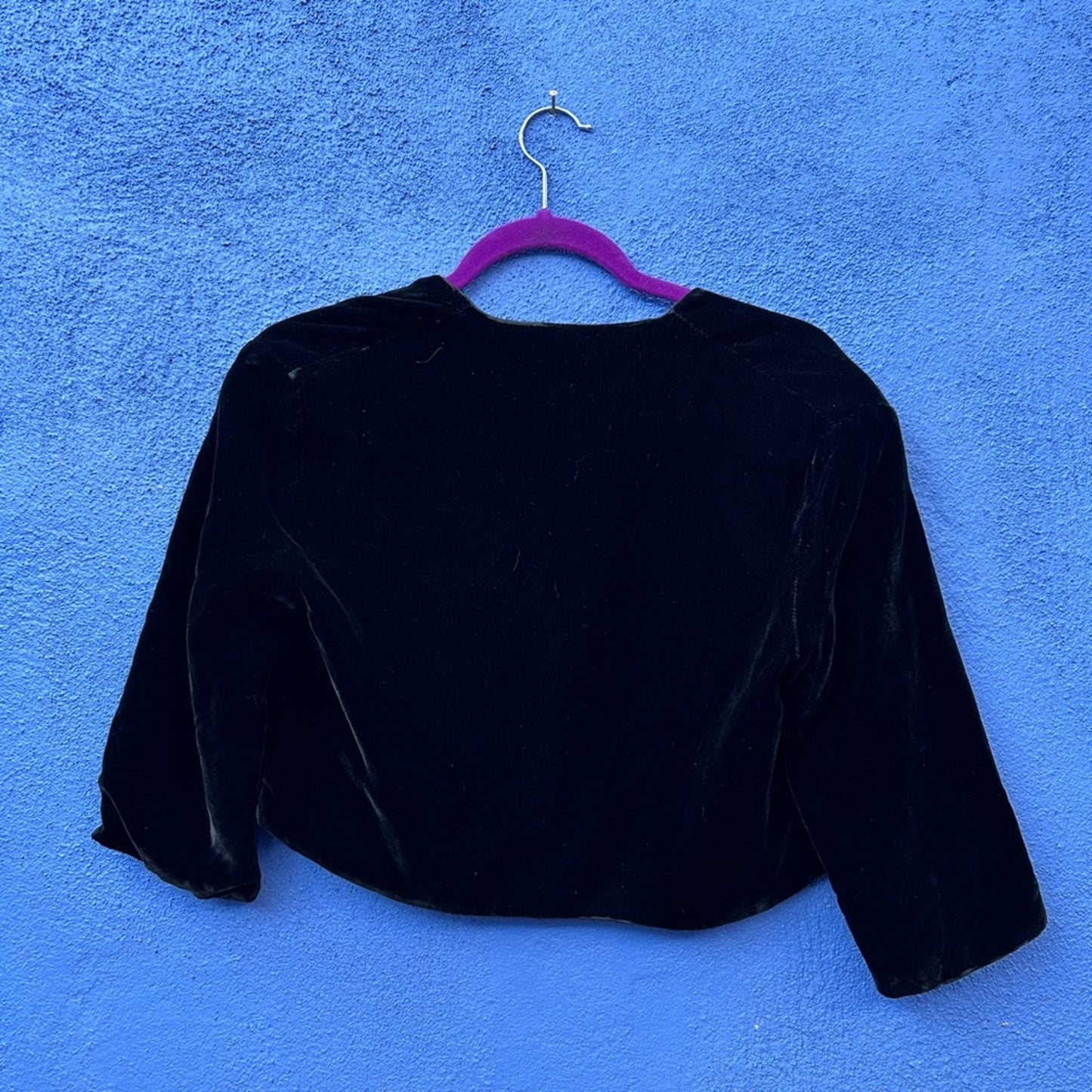 Vintage 50s 60s Top Hit Velvet Bolero with Sequin Accents