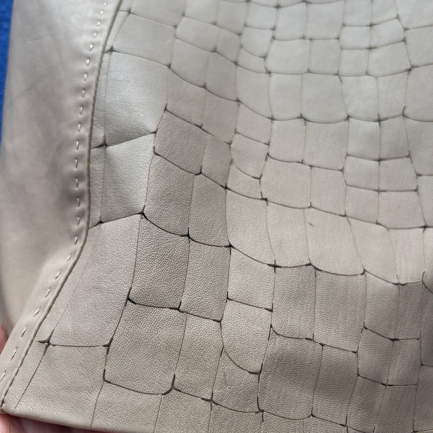 elie tahari ellis leather skirt in sand - NWT