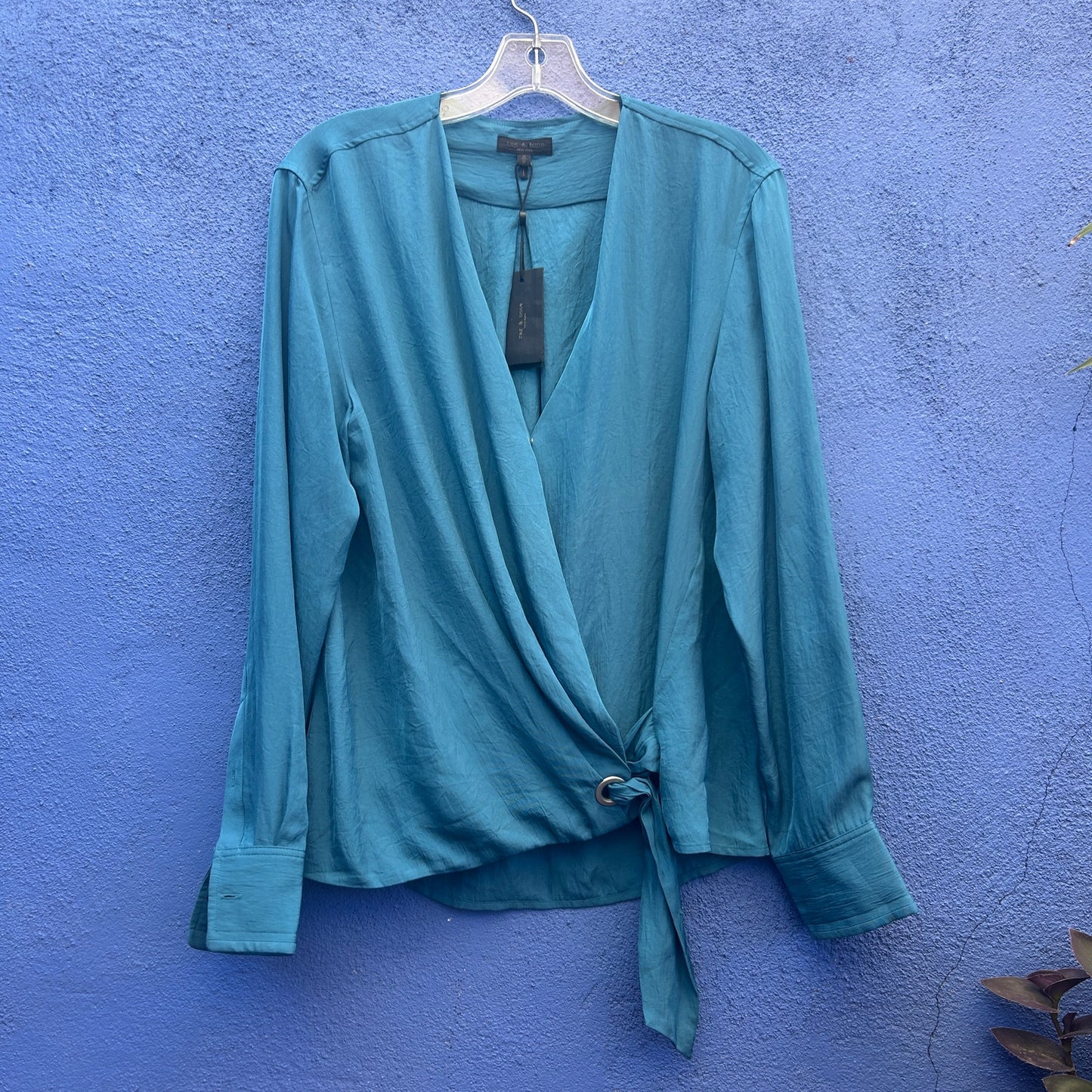 rag and bone felix popover surplice blouse