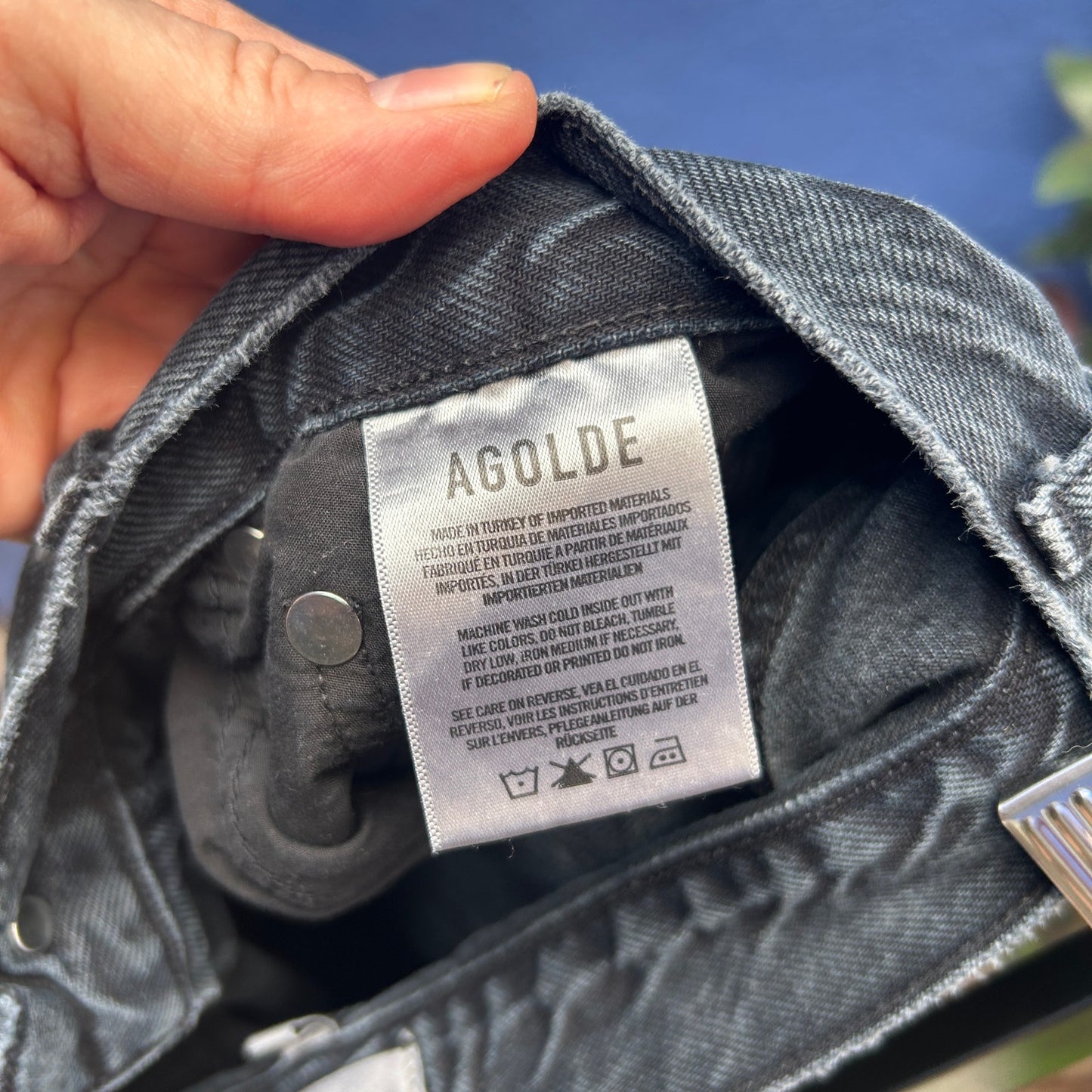 agolde faded black jamie jean