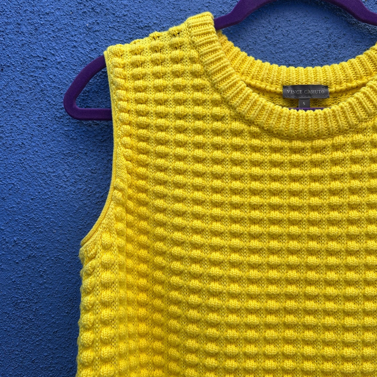 vince camuto yellow sweater vest
