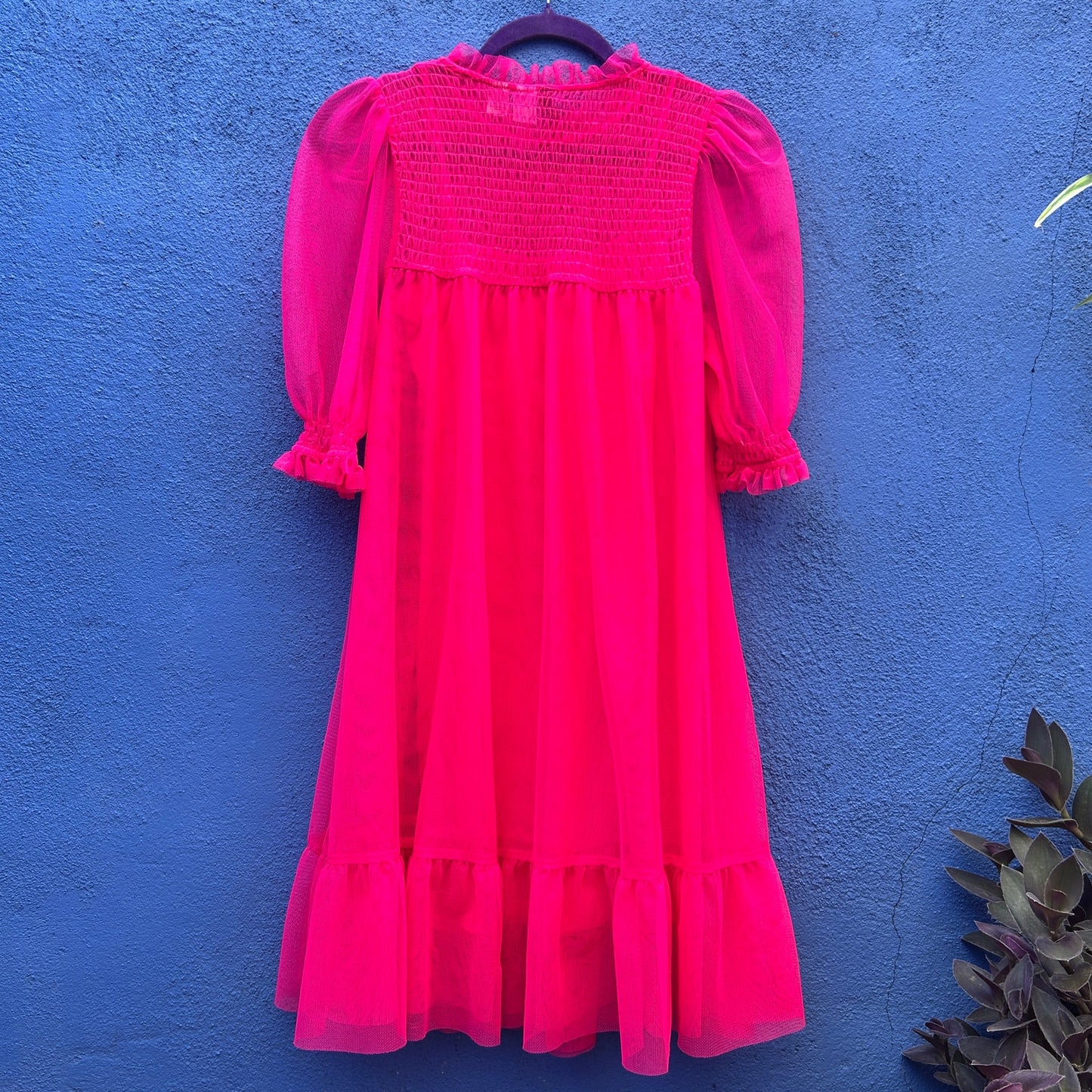 divided hot pink vintage nighty babydoll dress