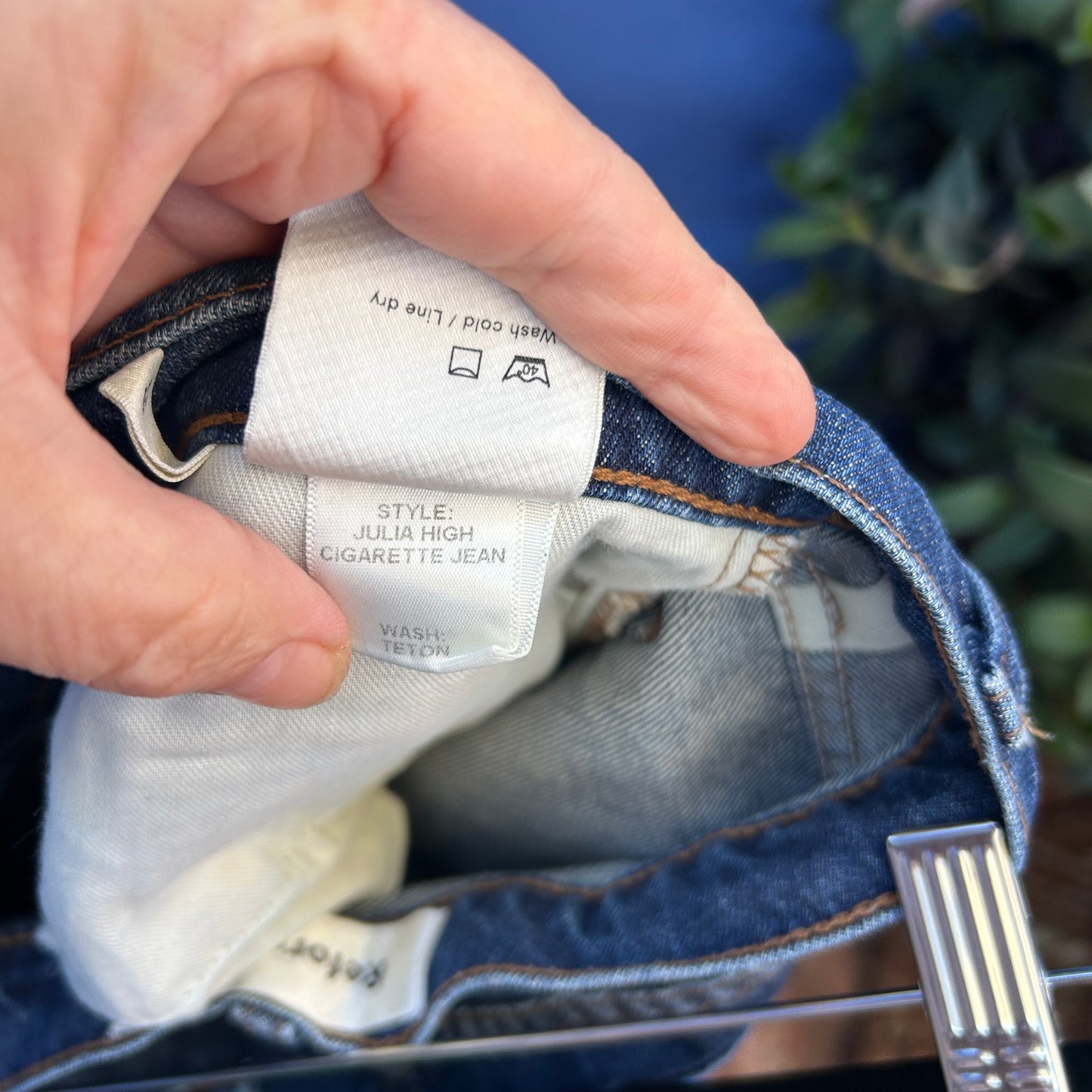 reformation julia high cigarette jean