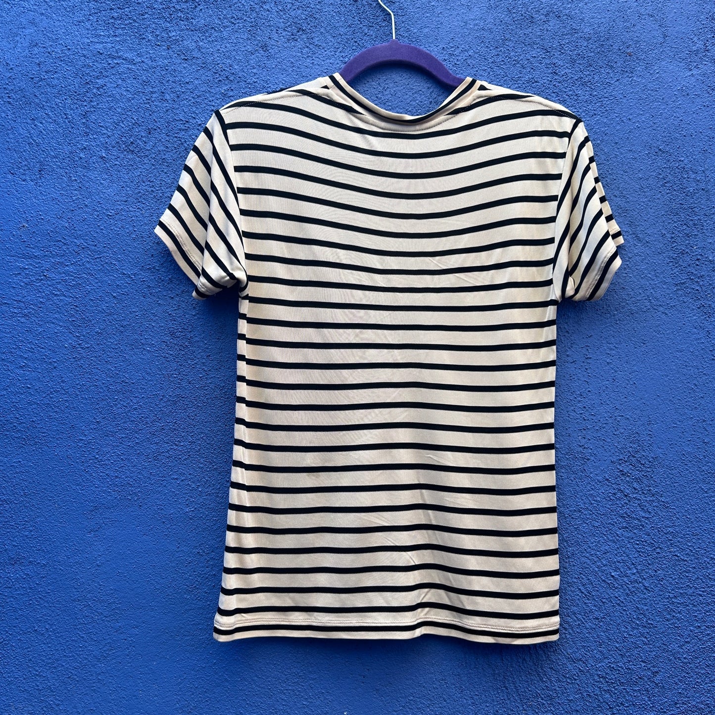 cheap and chic by moschino striped I love peace applique tee