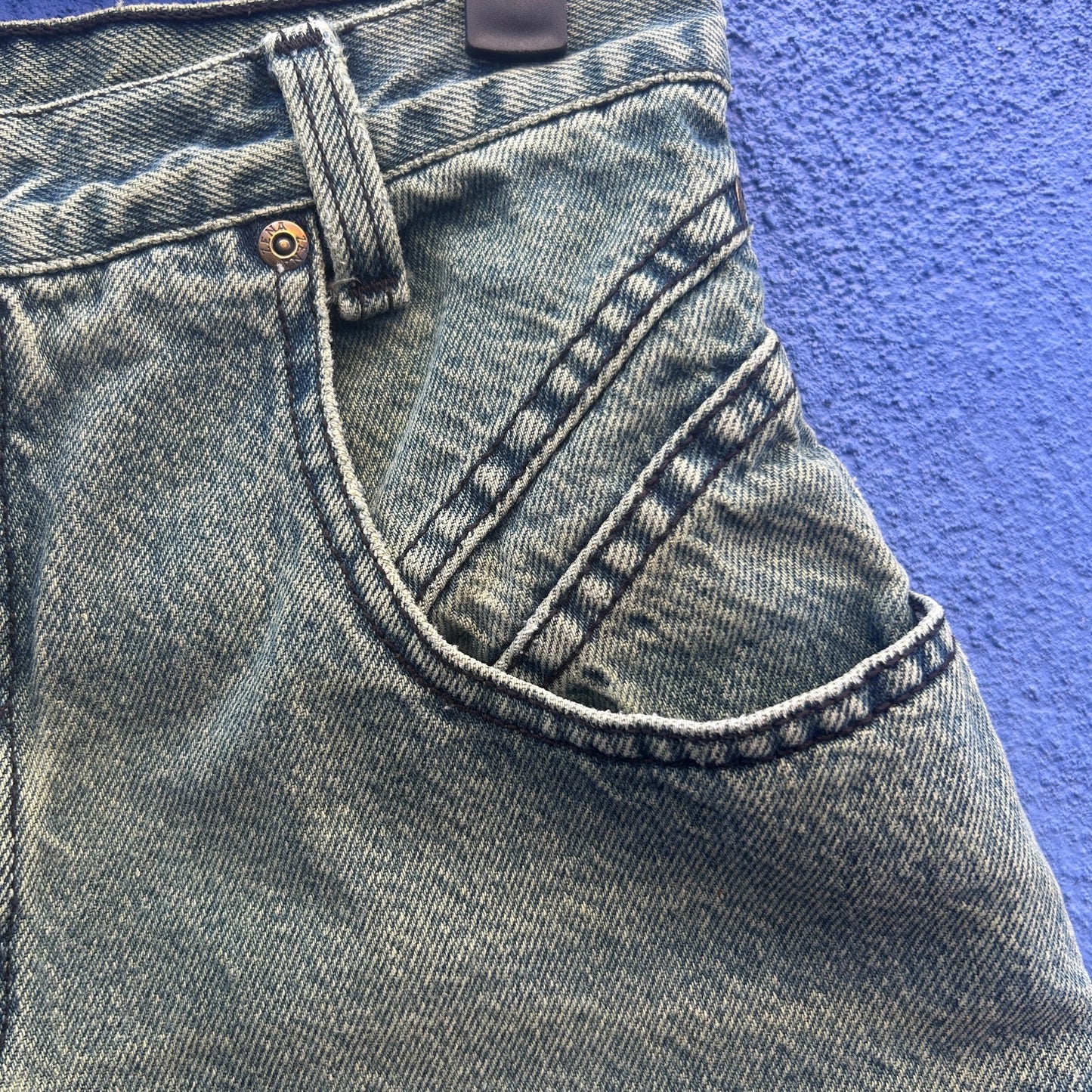 vintage 80s 90s zena exposed buttonfly cut off shorts