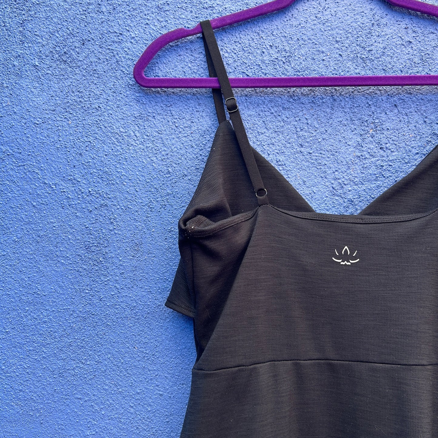 beyond yoga navy ribbed tank dress