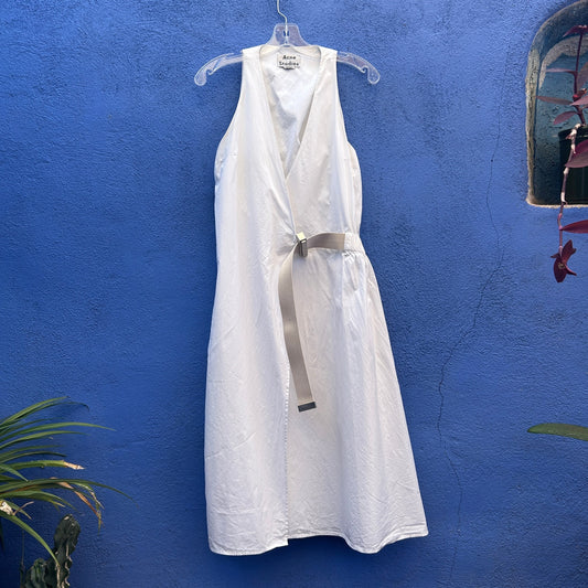 ACNE STUDIOS Chen Pop Wrap Cotton-Poplin Dress