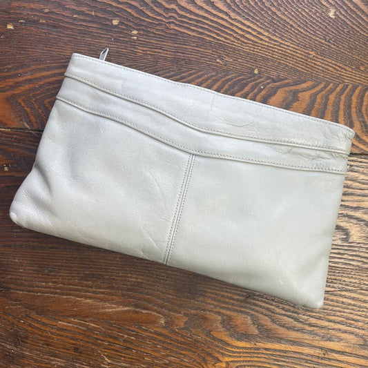 Vintage TJW by Mervyns Zip Top Leather Clutch