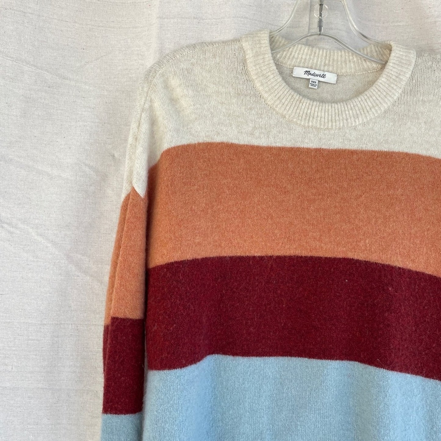 Madewell Bold Striped Merino Wool Alpaca Blend Boxy Sweater