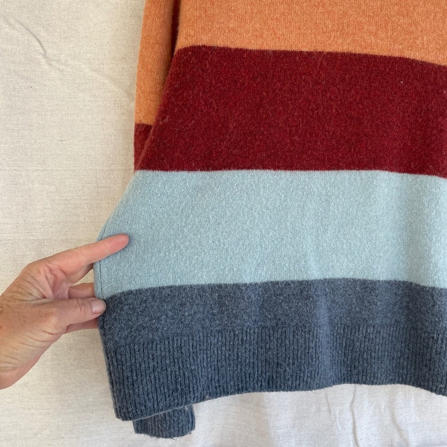 Madewell Bold Striped Merino Wool Alpaca Blend Boxy Sweater