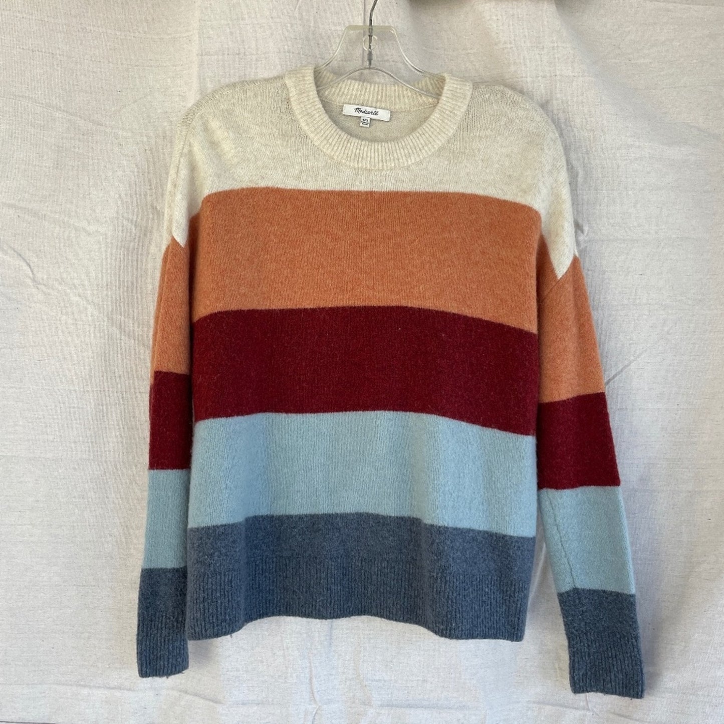 Madewell Bold Striped Merino Wool Alpaca Blend Boxy Sweater