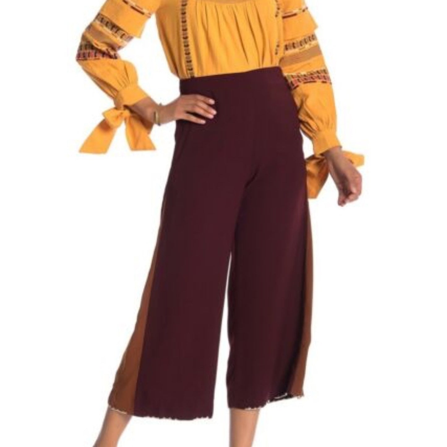 Let Me Be New Rules Colorblock Wide Leg Culottes