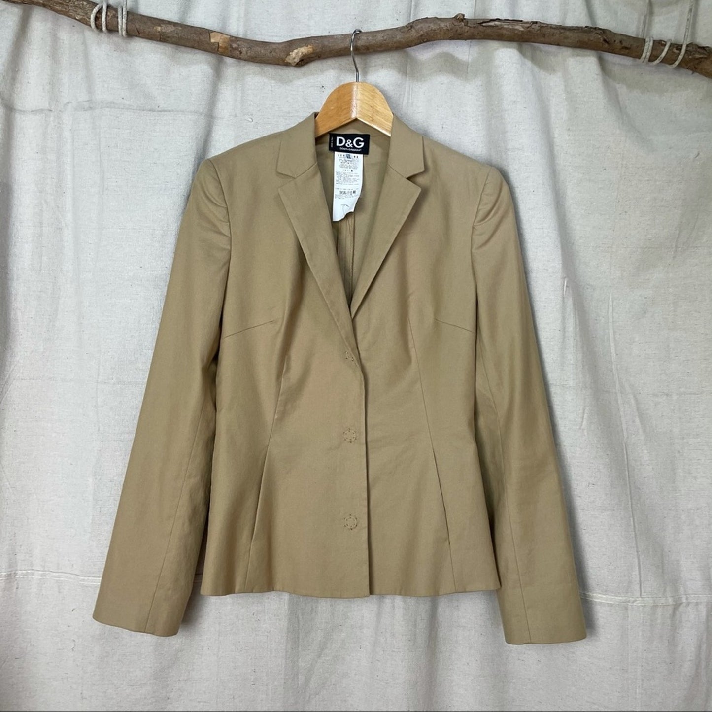 Dolce & Gabbana Khaki Tan Stretch Fit Blazer