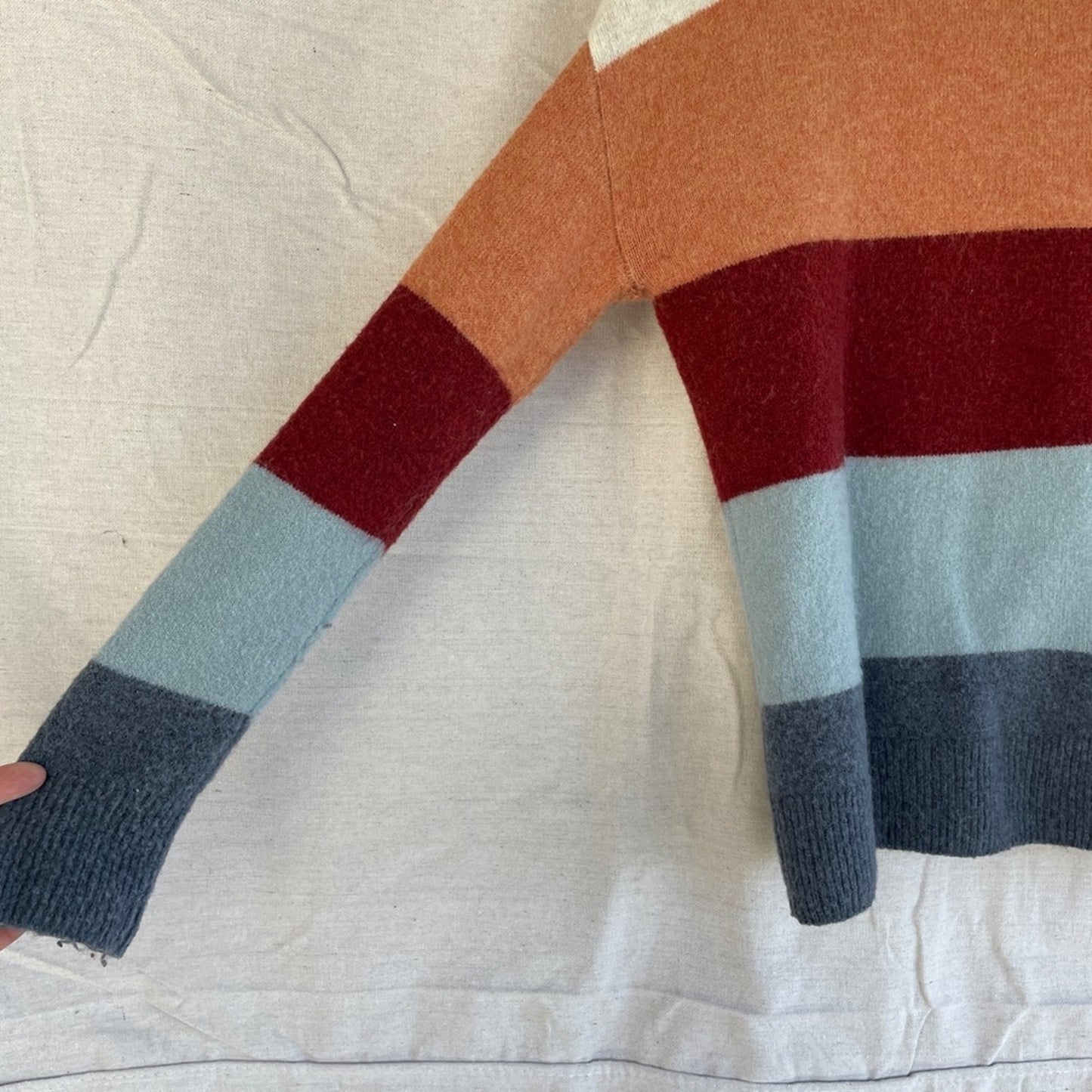 Madewell Bold Striped Merino Wool Alpaca Blend Boxy Sweater